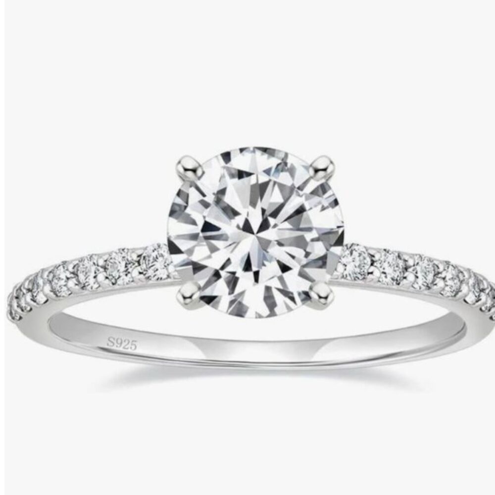 Sterling Silver Engagement Ring (size 6) NWT